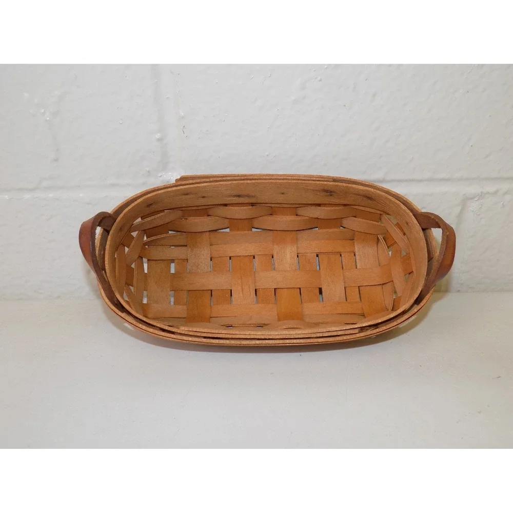 Lavender Booking Basket Woven Small Oval 1993 Longaberger Vintage